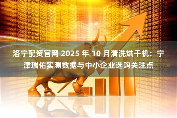 洛宁配资官网 2025 年 10 月清洗烘干机：宁津瑞佑实测数据与中小企业选购关注点